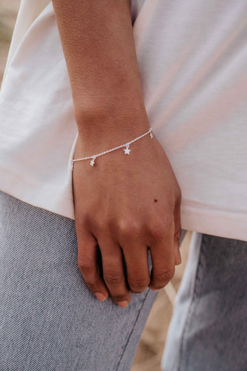 Sterling Silver Mini Star Bracelet Wisteria London